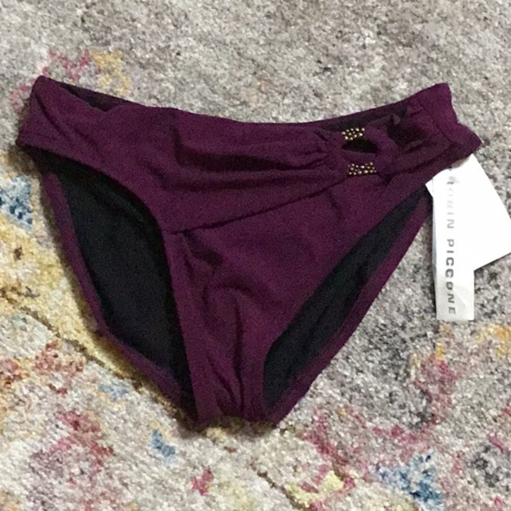 Robin Piccone plum bikini bottoms. NWT